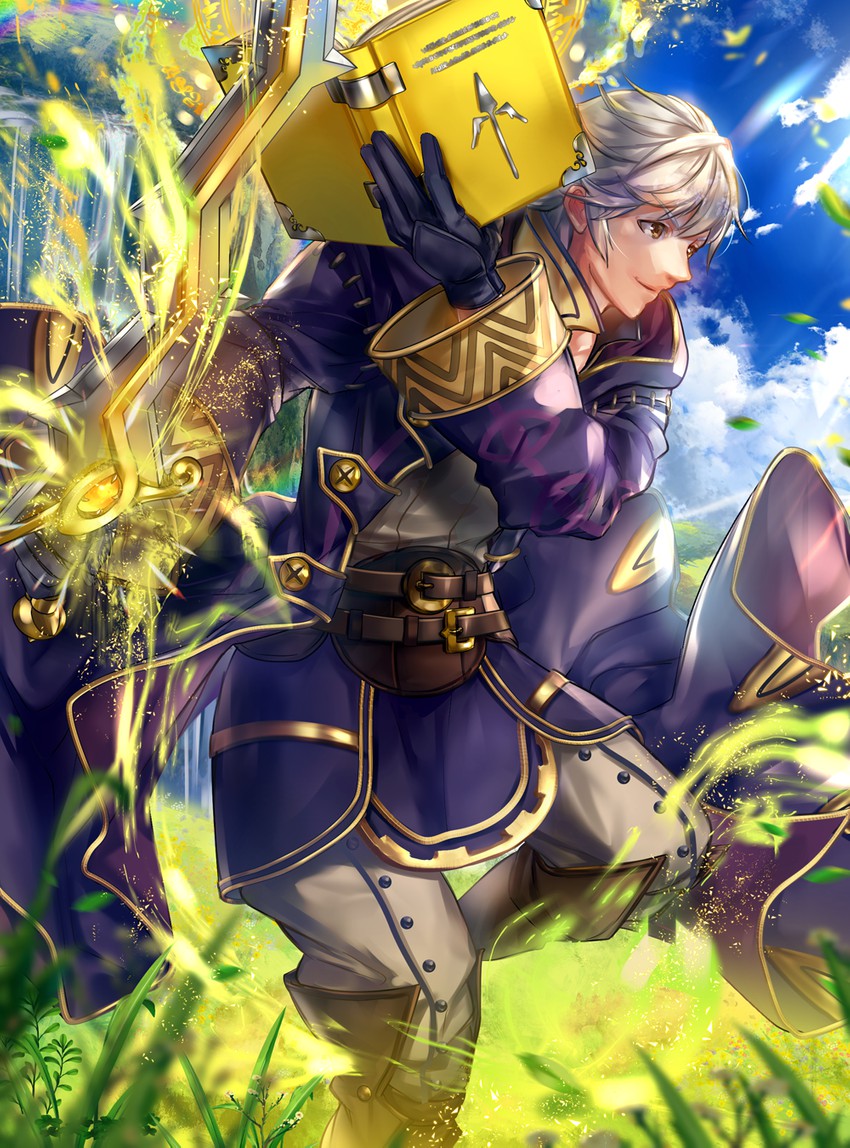 male robin (fire emblem and 1 more) drawn by ekm