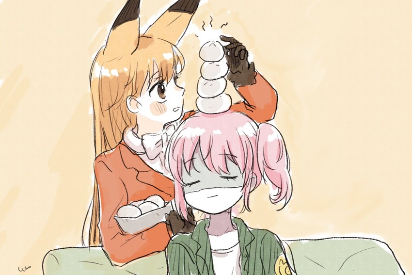 ezo red fox and nana (kemono friends) drawn by san_sami