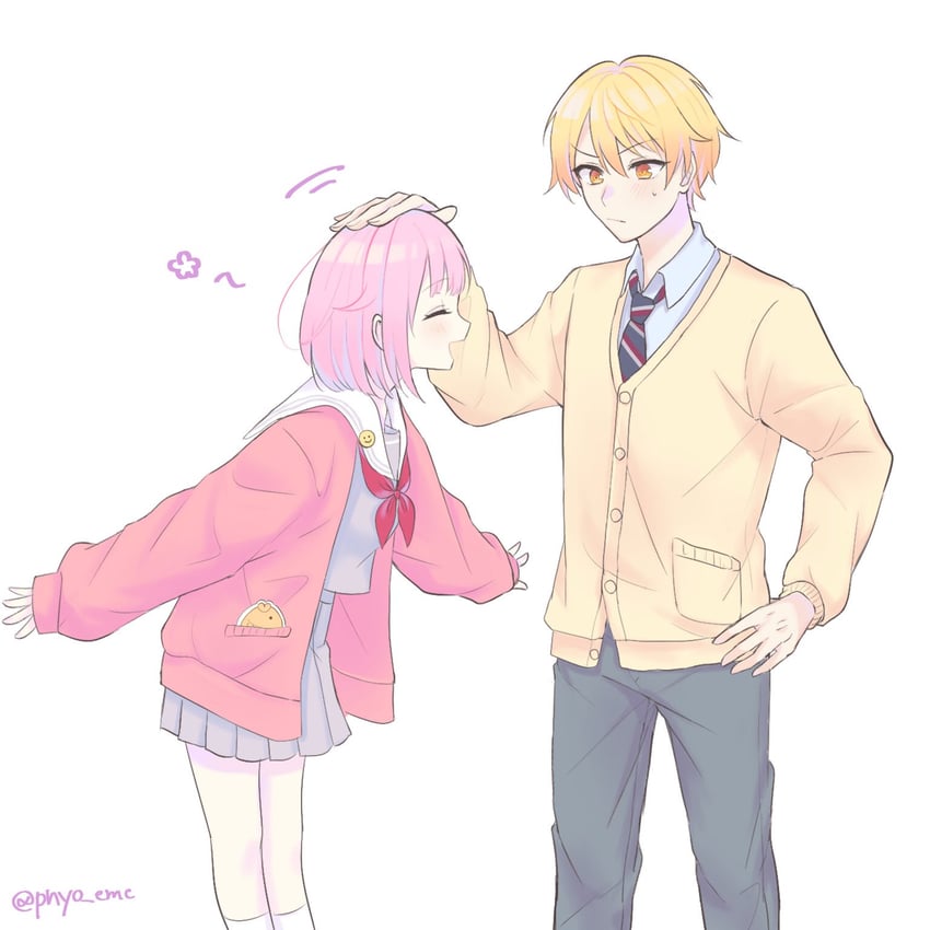 ootori emu and tenma tsukasa (project sekai) drawn by pnyo_emc