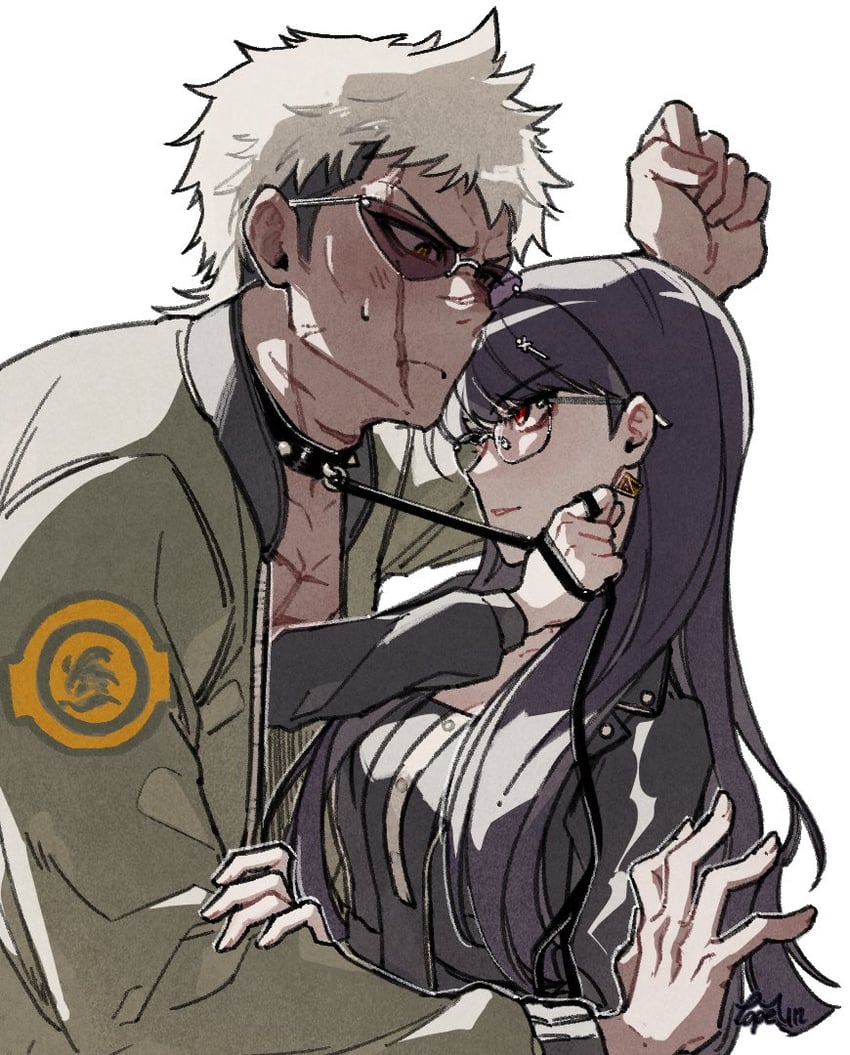 shizuhara hiruko and yakushiji takemaru (the hundred line -last defense academy-) drawn by pape_412