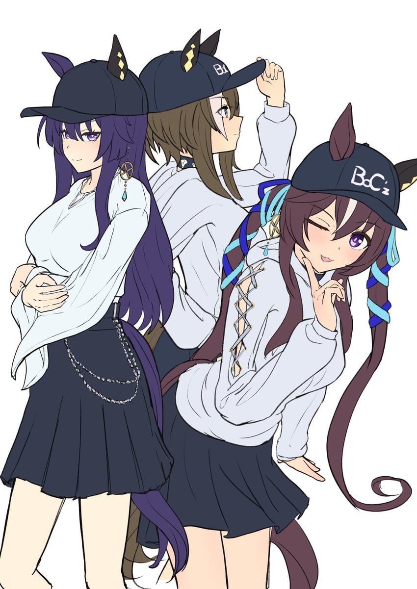 verxina, vivlos, and cheval grand (umamusume) drawn by agepan._(pangcha3324)