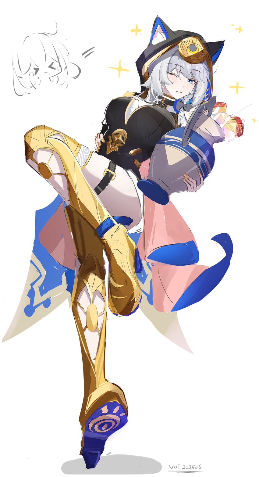 cipher (honkai and 1 more) drawn by voi_271
