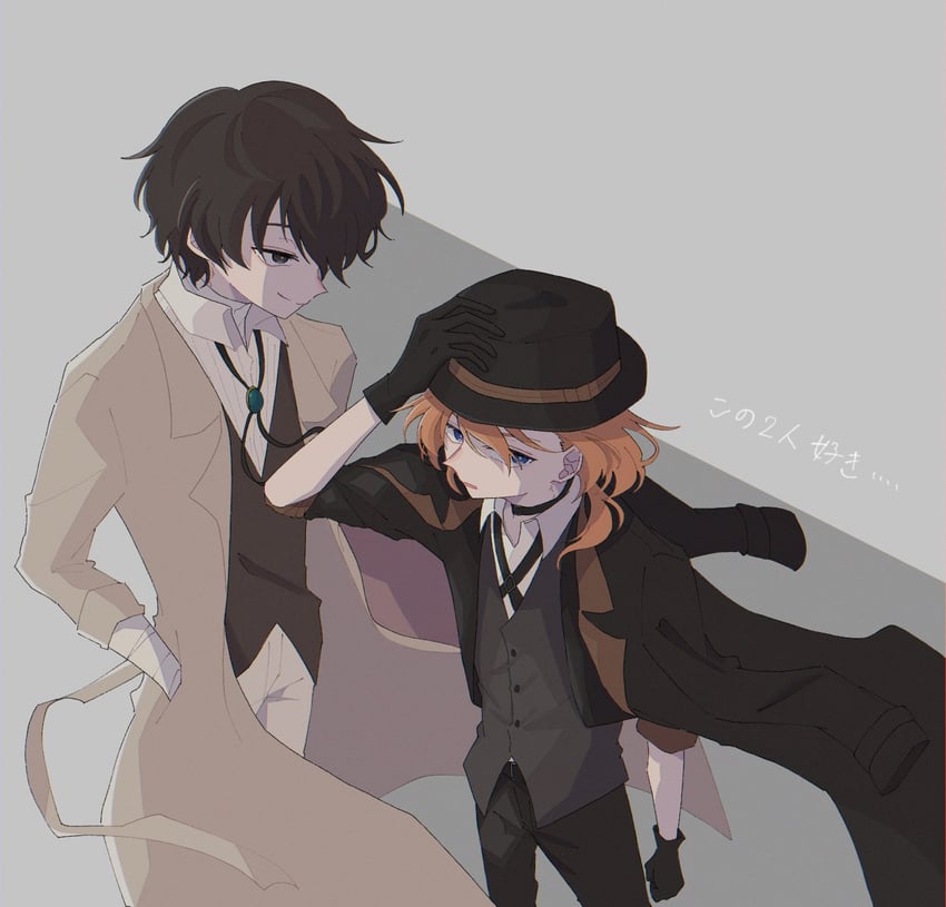 dazai osamu and nakahara chuuya (bungou stray dogs) drawn by 6215sky