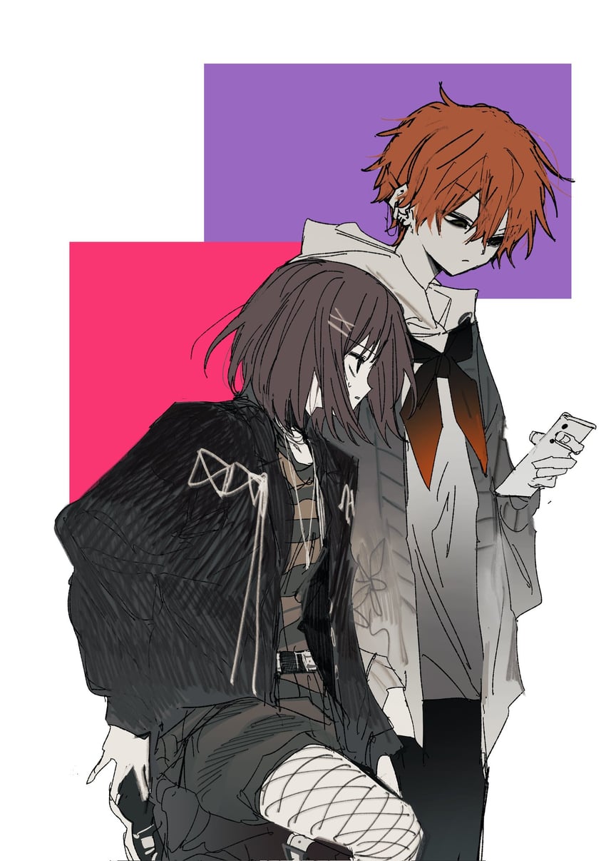 shinonome ena and shinonome akito (project sekai) drawn by goguma_wagamja