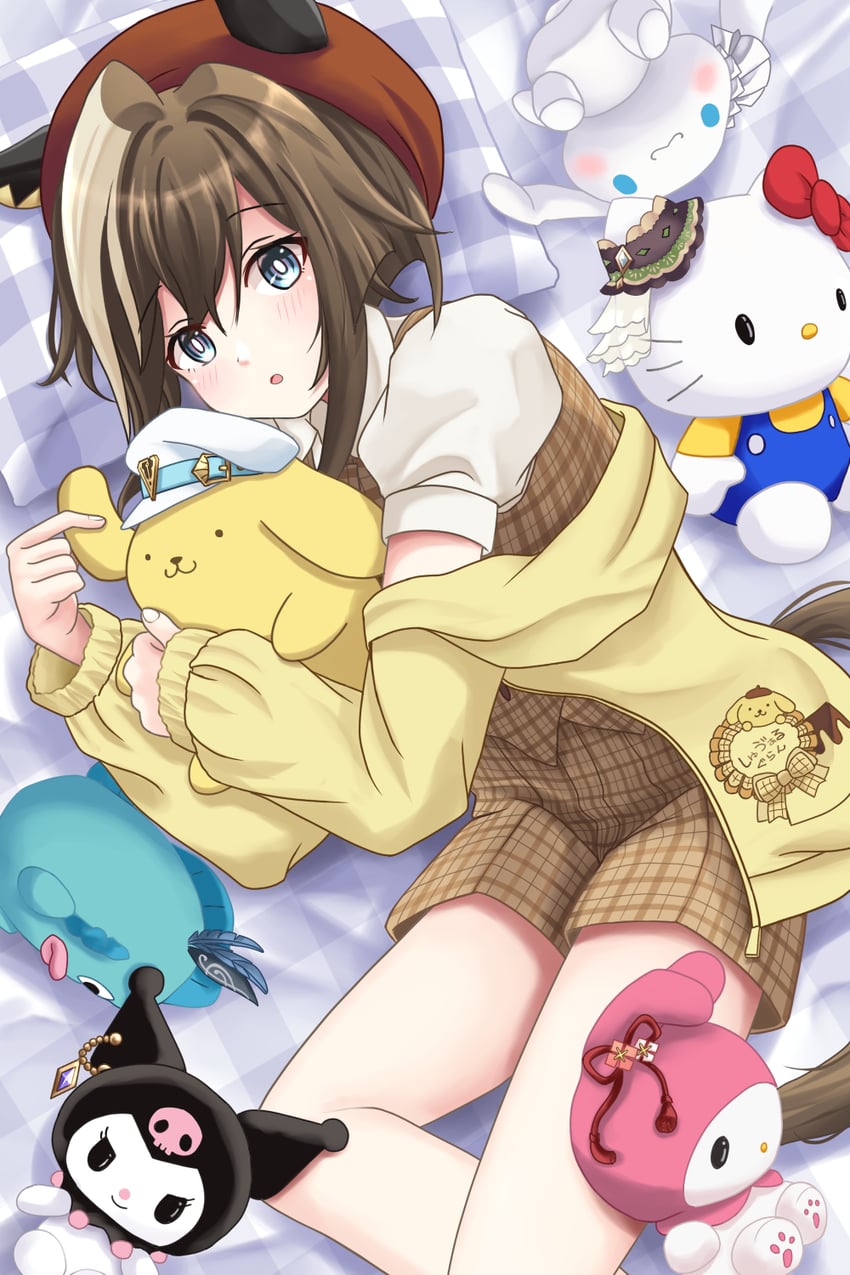 cheval grand, cinnamoroll, hello kitty, my melody, kuromi, and 2 more (umamusume and 4 more) drawn by kuroneko86