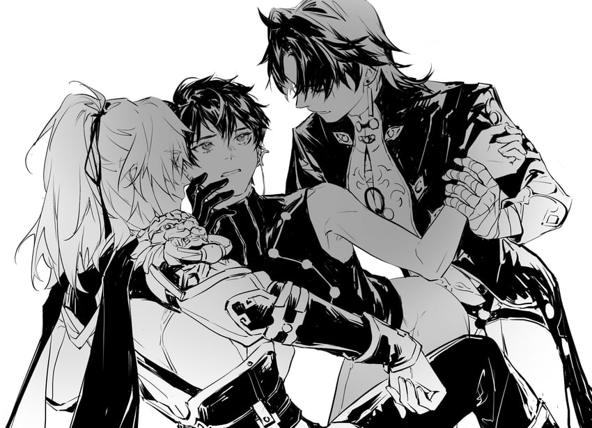 dan heng, blade, and jing yuan (honkai and 1 more) drawn by dt_tb