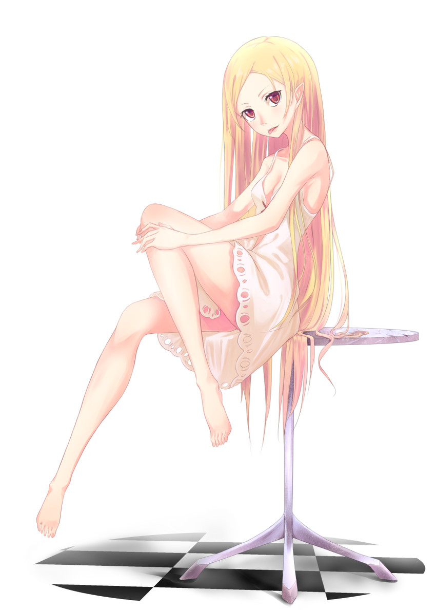 oshino shinobu and kiss-shot acerola-orion heart-under-blade (monogatari and 2 more) drawn by narumi_muran