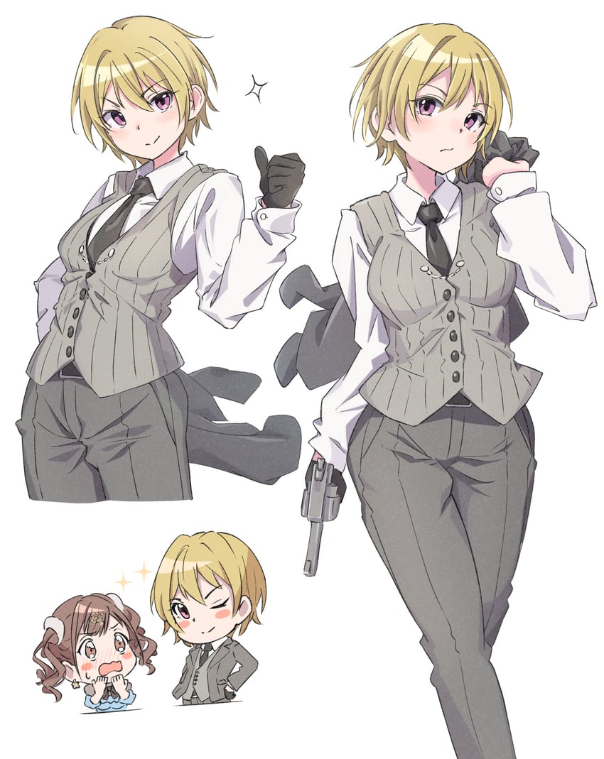 sonoda chiyoko and saijo juri (idolmaster and 1 more) drawn by eitopondo