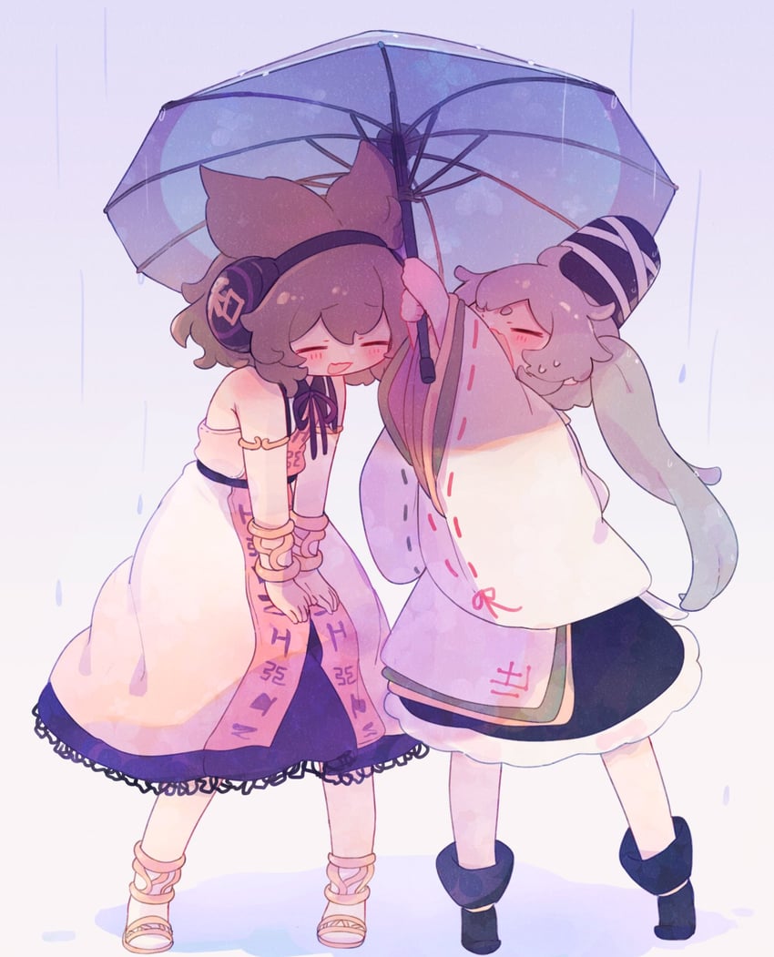 toyosatomimi no miko and mononobe no futo (touhou) drawn by ashiyu_(ashu-ashu)