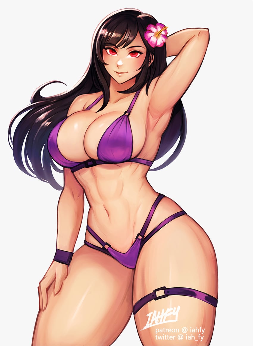 tifa lockhart (final fantasy and 2 more) drawn by iahfy