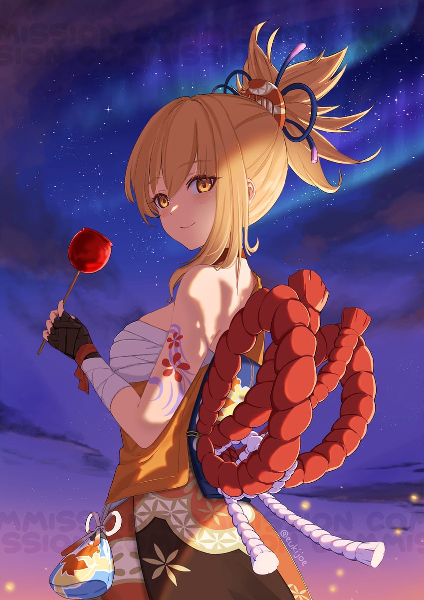 yoimiya (genshin impact) drawn by eukijoe