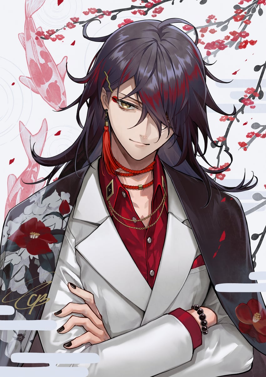 vox akuma (nijisanji and 1 more) drawn by tcb