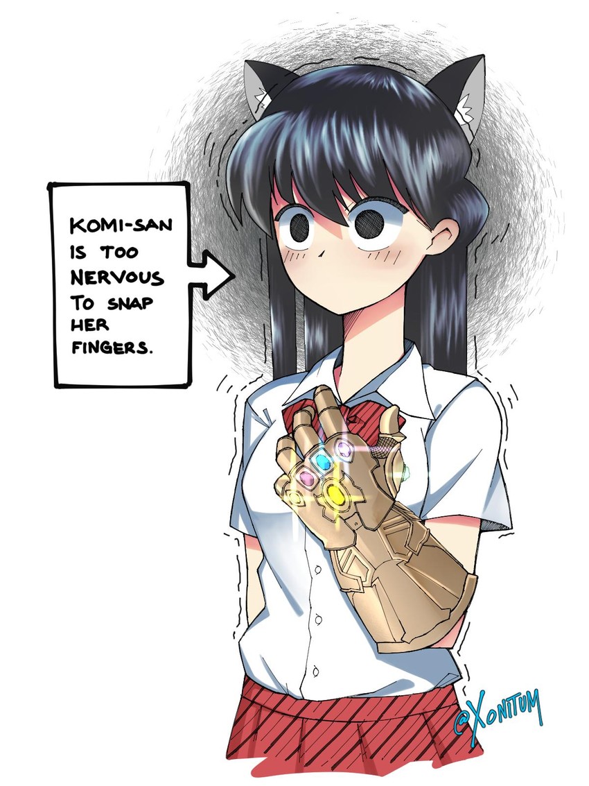 komi shouko (marvel and 4 more) drawn by xonitum