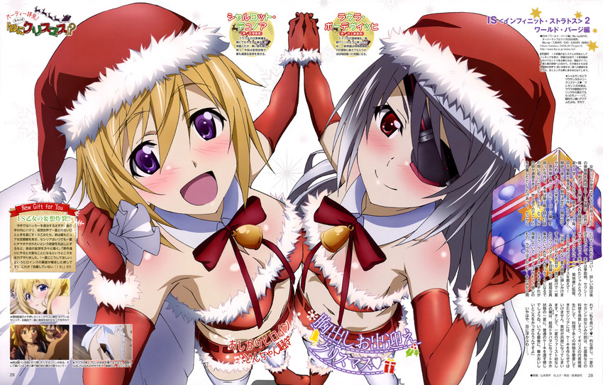 charlotte dunois, santa claus, cecilia alcott, laura bodewig, huang lingyin, and 1 more (infinite stratos and 2 more) drawn by yamamoto_shuuhei