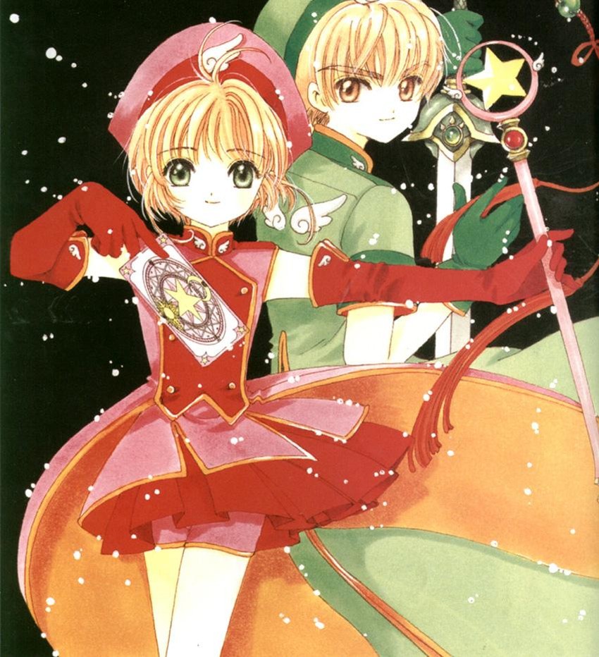 kinomoto sakura and li syaoran (cardcaptor sakura) drawn by clamp_(circle)