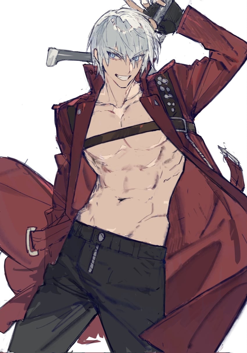 dante (devil may cry and 1 more) drawn by gougougougou