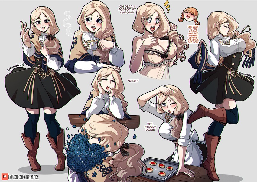 mercedes von martritz and annette fantine dominic (fire emblem and 1 more) drawn by kinkymation