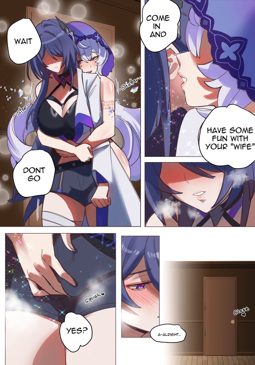 acheron and black swan (honkai and 1 more) drawn by pap_paprika