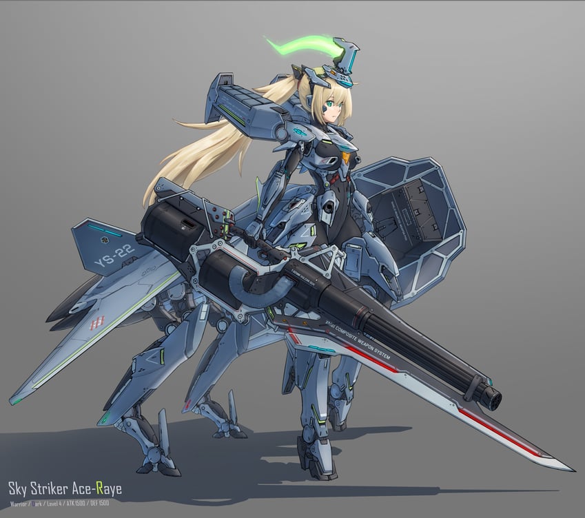 sky striker ace - raye (original and 1 more) drawn by maxilax