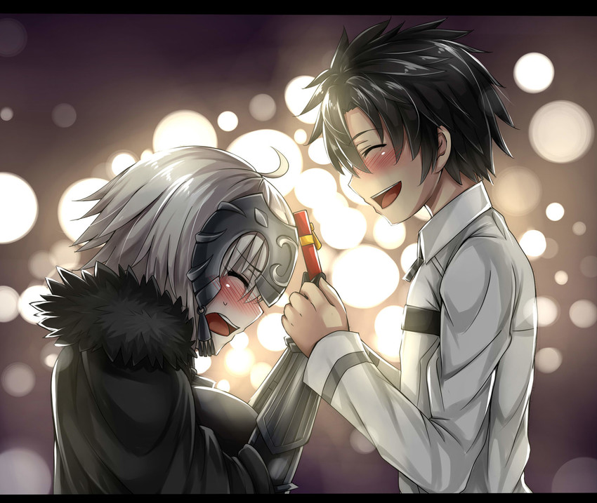 fujimaru ritsuka and jeanne d'arc alter (fate and 1 more) drawn by sanmoto_gorouzaemon