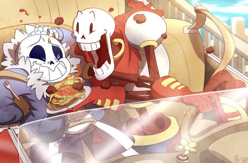 sans, papyrus, and flowey (undertale) drawn by alyssa_gerwig and yamsgarden