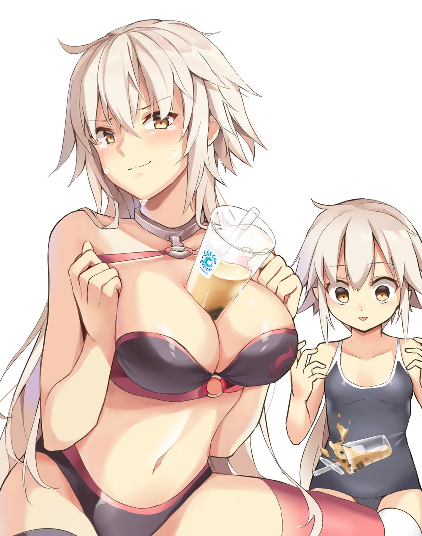 jeanne d'arc alter and jeanne d'arc alter santa lily (fate and 1 more) drawn by pj