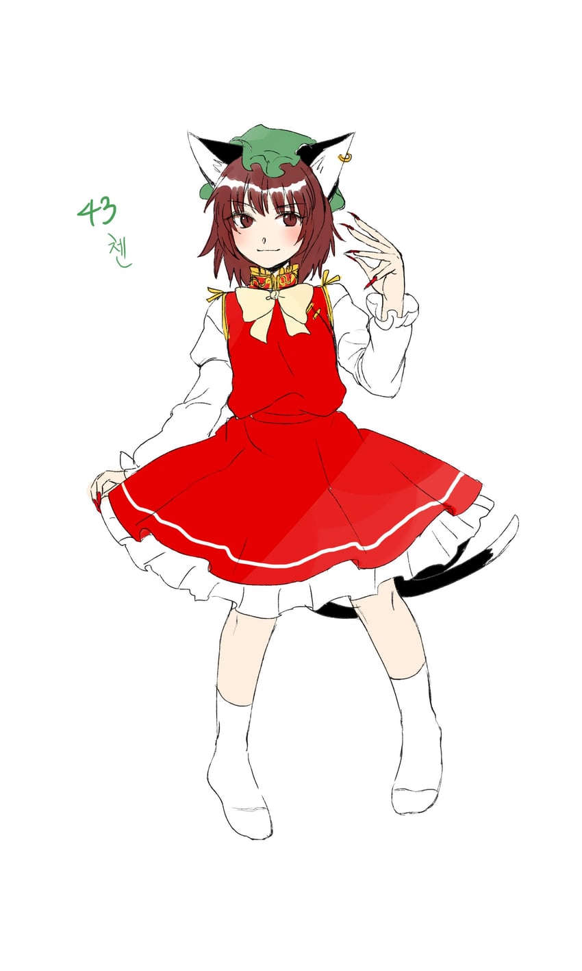 chen (touhou and 1 more) drawn by kuya_(hey36253625)