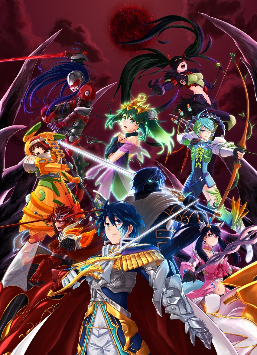 tiki, chrom, oribe tsubasa, aoi itsuki, minamoto mamori, and 4 more (fire emblem and 3 more) drawn by mizunoe_(b2b121ja)