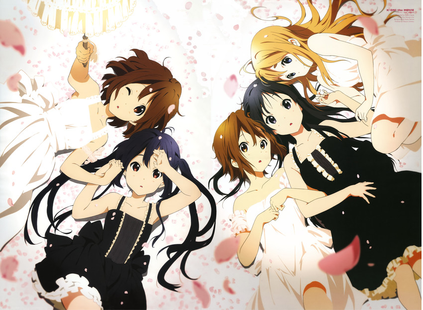 akiyama mio, nakano azusa, hirasawa yui, tainaka ritsu, and kotobuki tsumugi (k-on! and 1 more) drawn by horiguchi_yukiko and ikeda_kazumi
