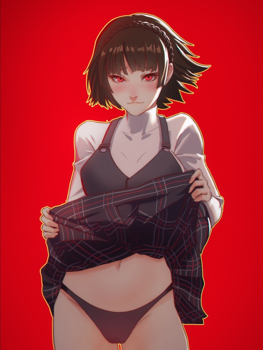 niijima makoto (persona and 1 more) drawn by pomelomelon