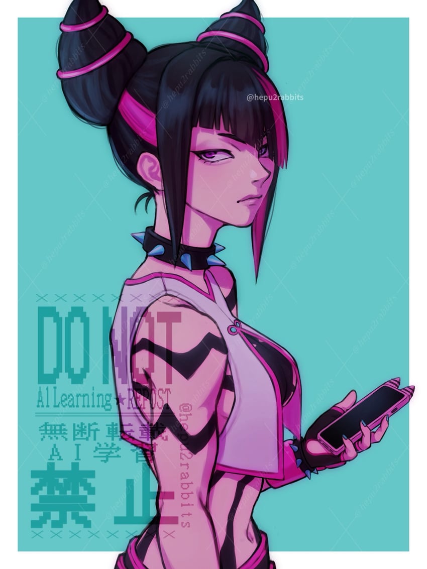 han juri (street fighter and 1 more) drawn by hepu2rabbits_(epuusa)