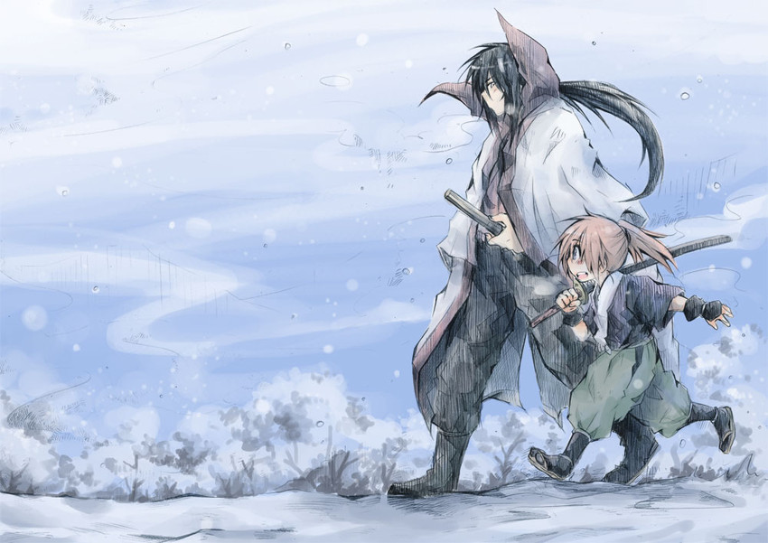 himura kenshin and hiko seijuurou (rurouni kenshin) drawn by hangdok