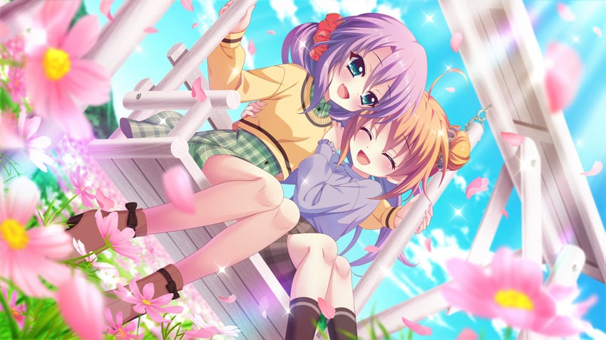 shikimiya mana and tsukisaka sayu (re:stage!) drawn by izumi_tsubasu