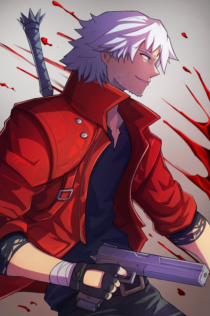 dante (devil may cry and 1 more) drawn by alex_dos_diaz