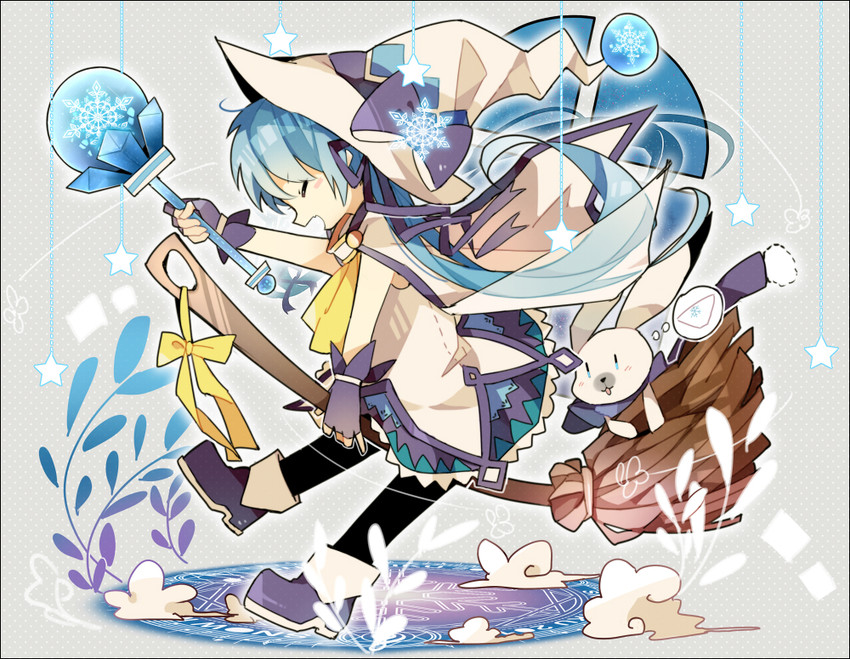 hatsune miku, yuki miku, and rabbit yukine (vocaloid and 1 more) drawn by fenghu_(huli)