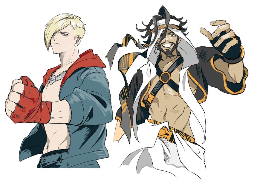 ed and rashid (street fighter and 1 more) drawn by yuz46
