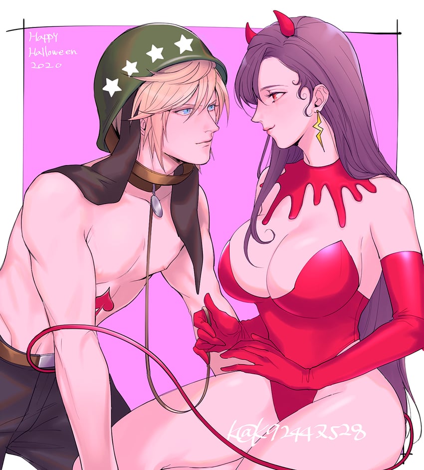 tifa lockhart and cloud strife (final fantasy and 2 more) drawn by mugikoma