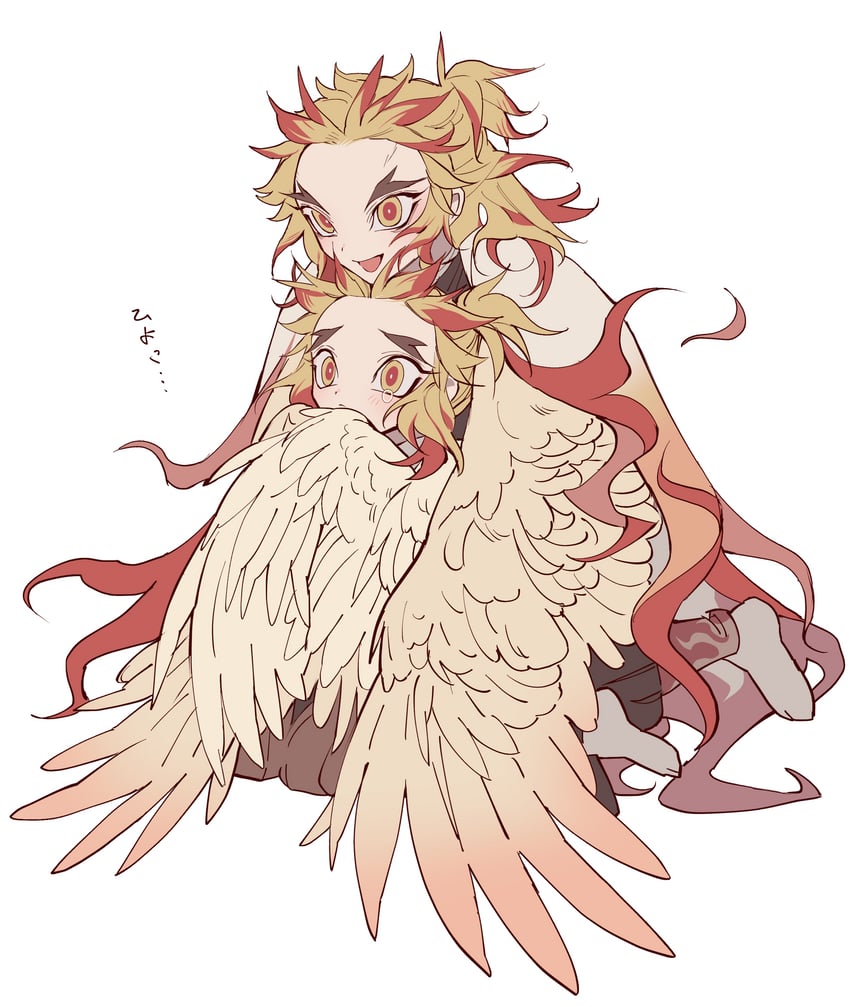 rengoku kyoujurou and rengoku senjurou (kimetsu no yaiba) drawn by meremero
