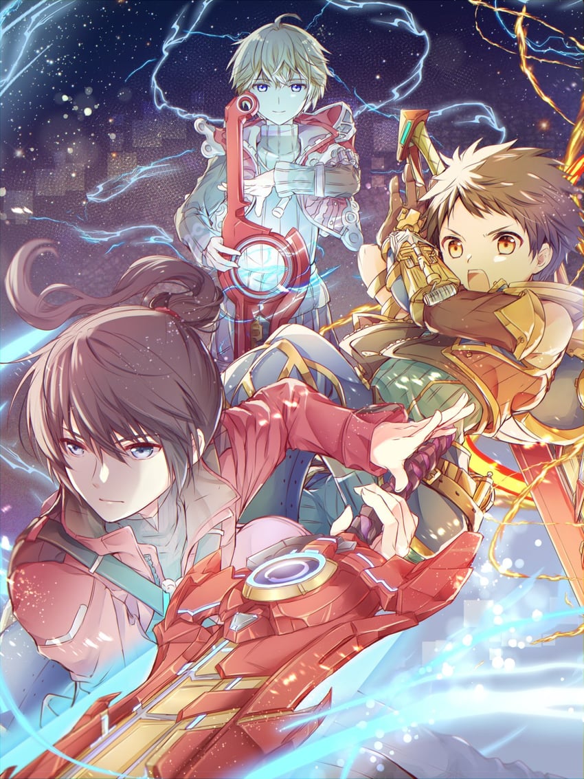 rex, shulk, and noah (xenoblade chronicles and 3 more) drawn by ui_frara