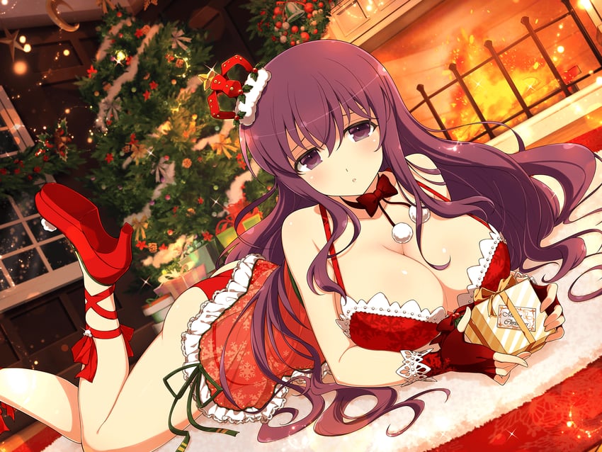 murasaki (senran kagura and 2 more) drawn by yaegashi_nan