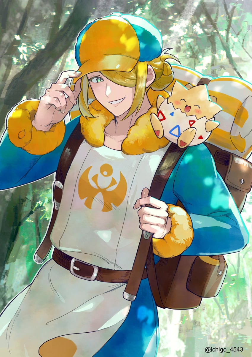 volo and togepi (pokemon and 1 more) drawn by no_ichigo