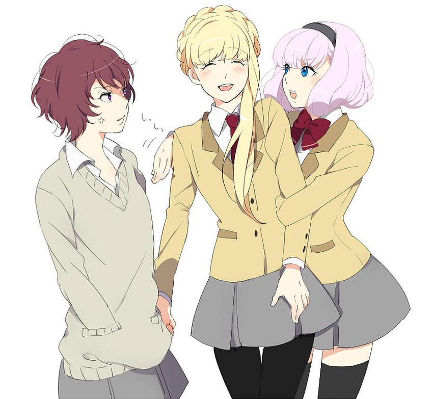 asseylum vers allusia, lemrina vers envers, and rayet areash (aldnoah.zero) drawn by amy26