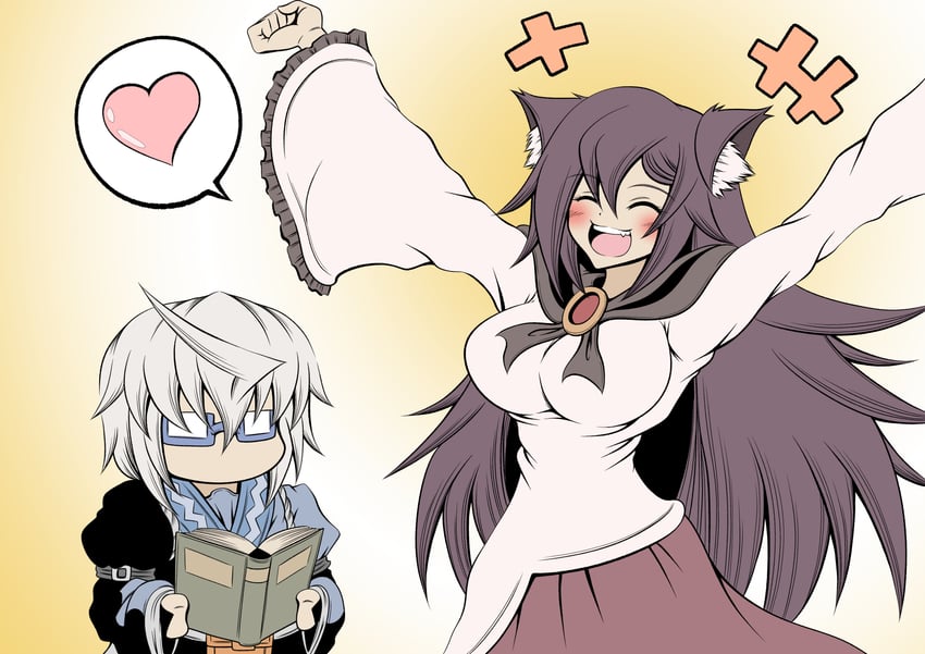 morichika rinnosuke and imaizumi kagerou (touhou) drawn by hidefu_kitayan