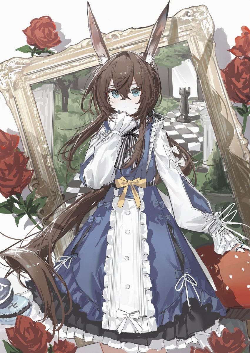 amiya and alice (arknights) drawn by laoshi_wo_hao_e