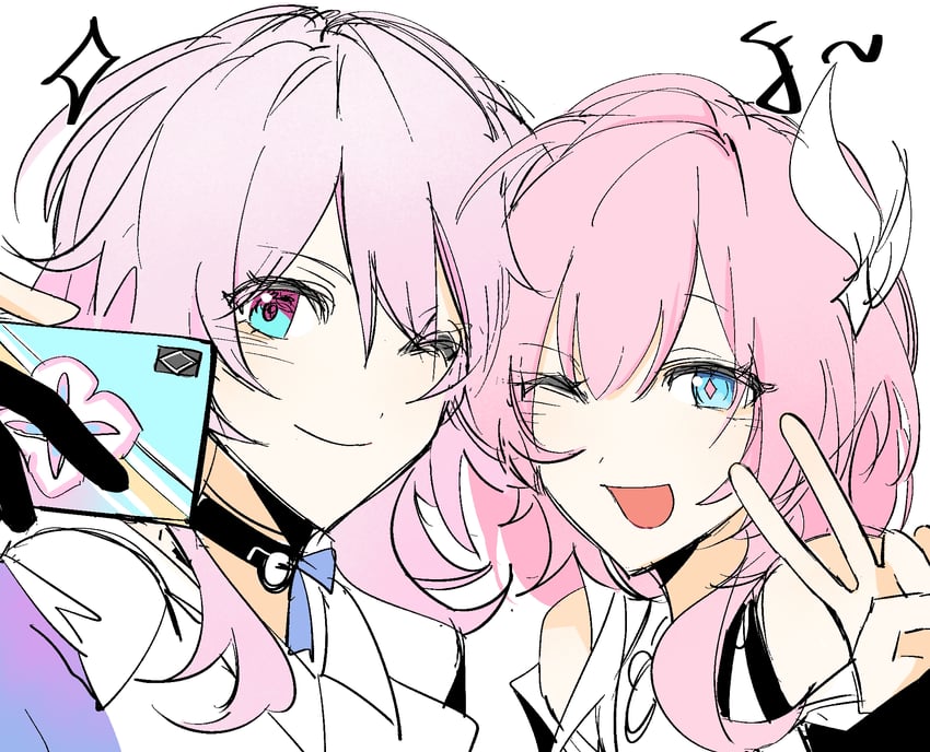 march 7th and cyrene (honkai and 1 more) drawn by qingzhengtanmu