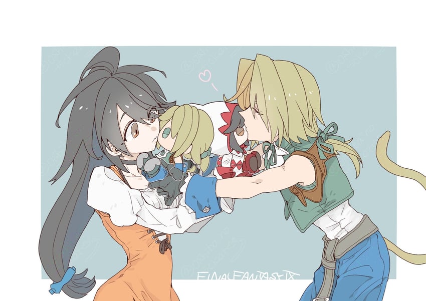 zidane tribal and garnet til alexandros xvii (final fantasy and 1 more) drawn by oshibainoticket