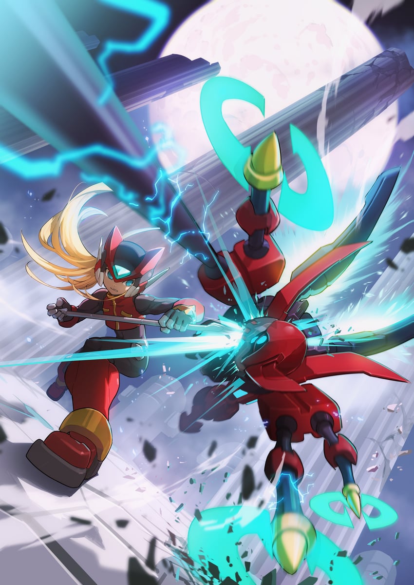 zero, zero(z), and herculious anchus (mega man and 2 more) drawn by tanziya_(codlxcold)