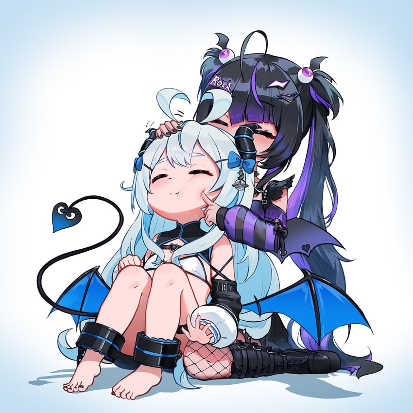 akugaki koa and roca rourin (chromashift) drawn by fian_f.n