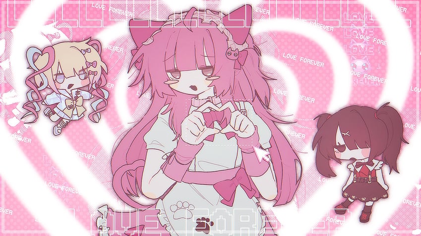 chouzetsusaikawa tenshi-chan, ame-chan, and pien cat (needy girl overdose) drawn by heumulppangmiltteog