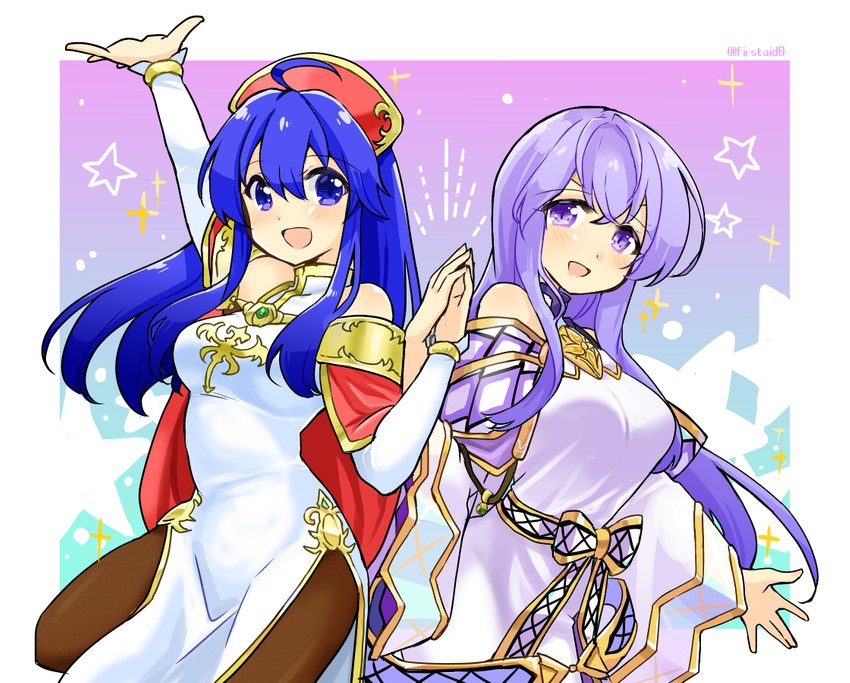 lilina and julia (fire emblem and 3 more) drawn by yukia_(firstaid0)